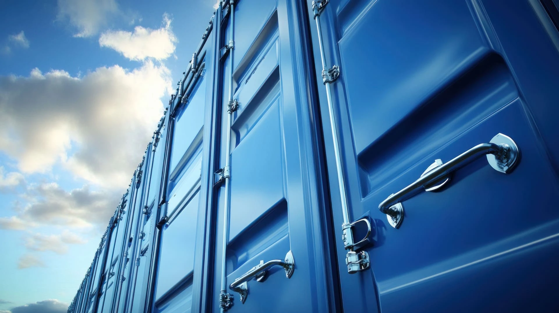 Conteneurs de stockage en bleu