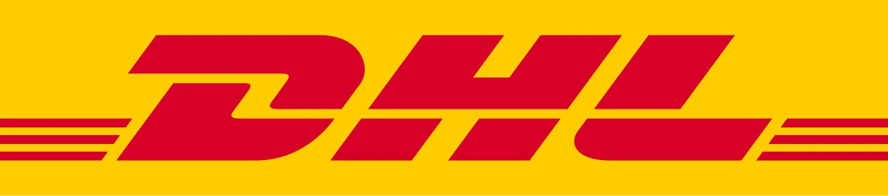 Logo DHL fond jaune